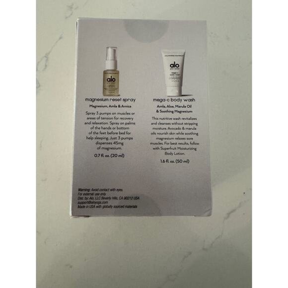 ALO best seller mini duo mega c body wash & glow sys magnesium reset spray 1oz - Picture 2 of 3